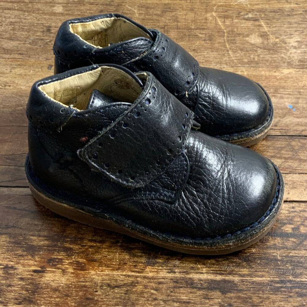 Jacadi‎ Paris Navy Leather Boots Booties EU 21 US 5.5 First Walkers Boy Girl